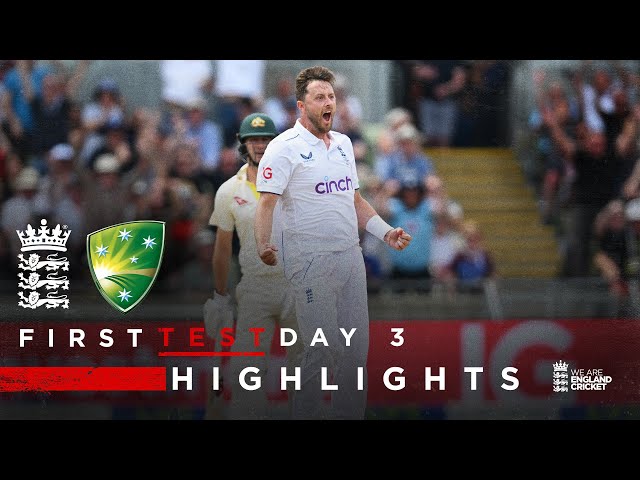 Test in Balance On Rainy Day | Highlights – England v Australia Day 3 | LV= Insurance Test 2023