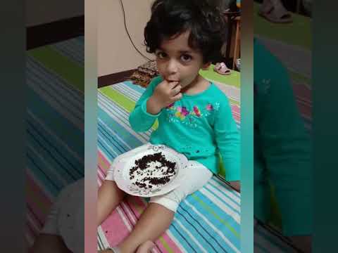 Naima shows naughty moves - eating chocolate cake - fun play time