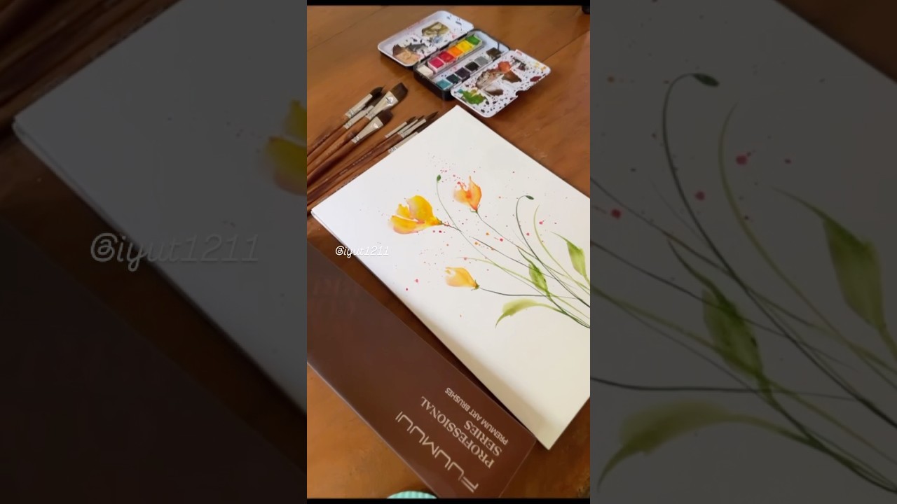 Easiest and Fastest way to Paint Loose Watercolor Wildflowers | Brilliant #watercolor Technique #art