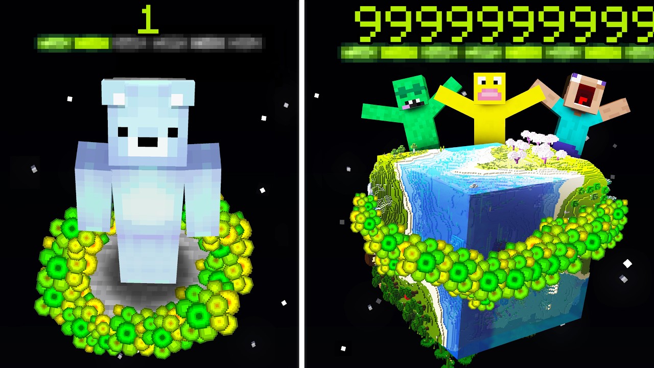 Minecraft, But XP = WORLD SIZE