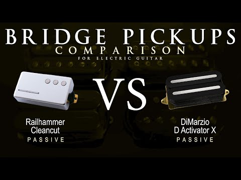 Railhammer CLEANCUT vs DiMarzio D ACTIVATOR X - Bridge Guitar Pickup Comparison Tone Demo