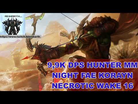 9,9K DPS HUNTER MM POV - Necrotic Wake 16 - WOW 9.1 Season 2 Shadowlands