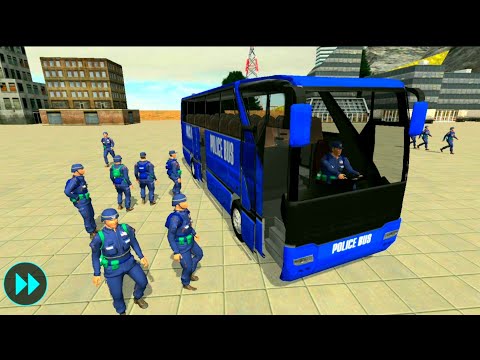US Police Bus Driving Games 3D- Off-road Police Bus Driver Games #8 - Android Gameplay