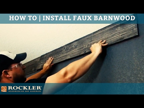 How to install faux barnwood