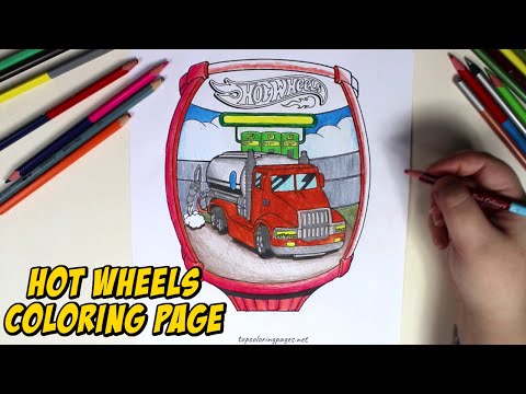 HOT WHEELS coloring page for kids cars 🚍 Coloring tutorial for children