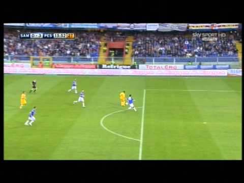 Sampdoria 1-3 Pescara - Secondo gol Caprari 20-5-2012