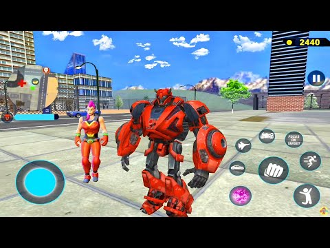 Red Mirage Multiple Transformation Jet Robot Car Game 2023 - Android Gameplay #38