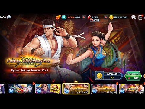 VIRTUA FIGHTER 5 FREE AND 9K RUBIES SUMMONS BANNER - KOF ALL STAR