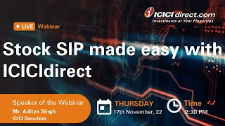 SIP INVESTMENT | Stock SIP made easy with ICICI Direct by Aditya Singh