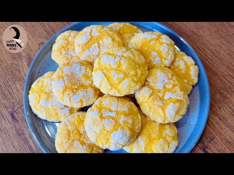 Lemon Gooey Butter Crinkle Cookies | Holiday Season Cookies