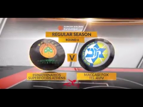 EuroLeague Highlights RS Round 6: Panathinaikos Superfoods Athens 83-75 Maccabi FOX Tel Aviv 