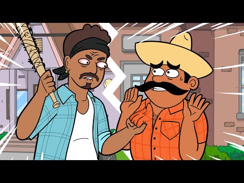 Angry Driver EXPLODES on Crazy Mexican (animated)