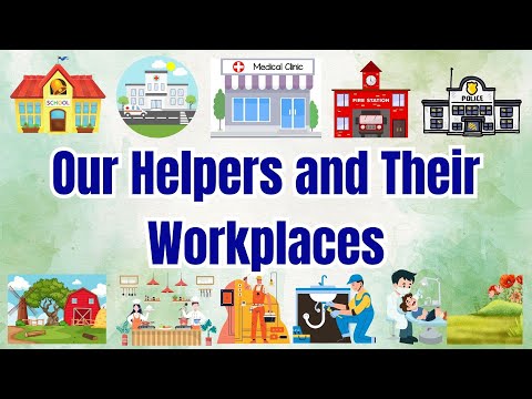 Work Places of Our Helpers | Community Helpers & Their Workplaces | Fun Learning for Kids | LKG
