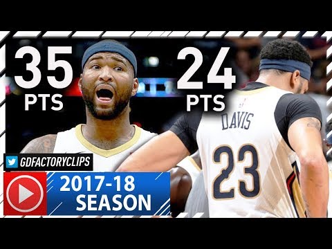 DeMarcus Cousins & Anthony Davis Full Highlights vs Timberwolves (2017.11.01) - 59 Pts Total