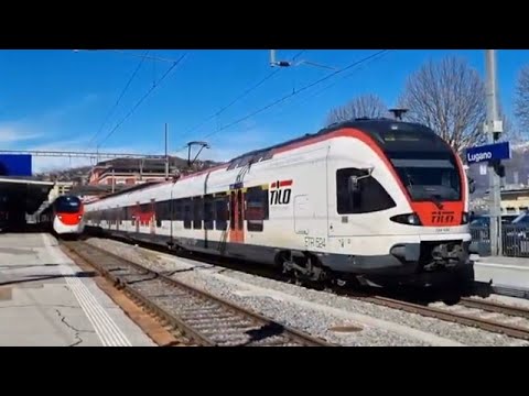 SBB Tilo-Flirt abfahrt in Lugano