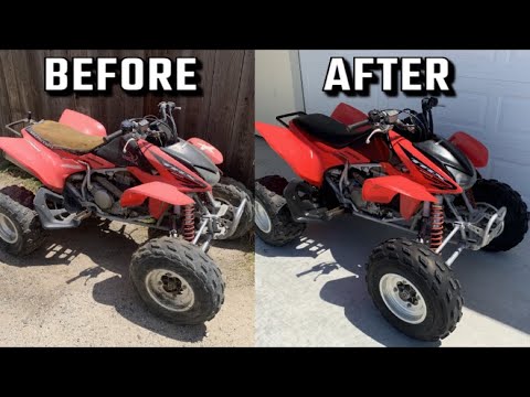 $100 Abandoned Honda TRX450R quad Brought Back To Life.