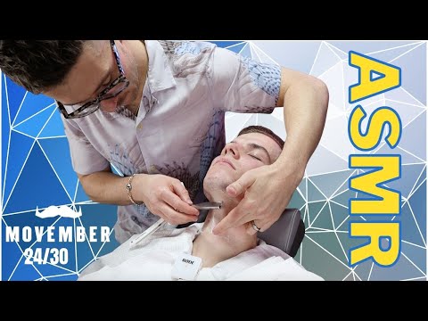 🔵🌐ASMR🌐🔵 Highly Relaxing 💈London Barber Hot Towel Shave 🪒 MOVEMBER 24/30