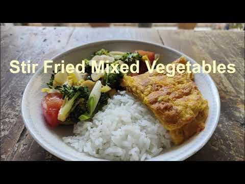 ผัดผักรวม | Thai Stir Fried Mixed Vegetables Recipe |