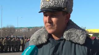 В Актобе прибыли копии знамен 101-й стрелковой бригады и 312-й стрелковой дивизии