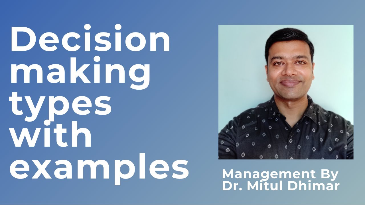 Types of decision making in management (9 types)