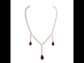 Discover Ruby Cascade The Enchanting Pearl Ruby Necklace SN1041 NU