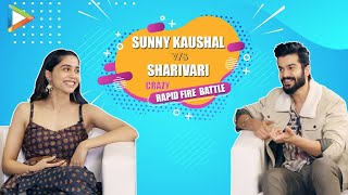 Sunny Kaushal v/s Sharvari – HILARIOUS Rapid Fire Battle | SRK, Ranbir, Ranveer, Vicky, Alia video