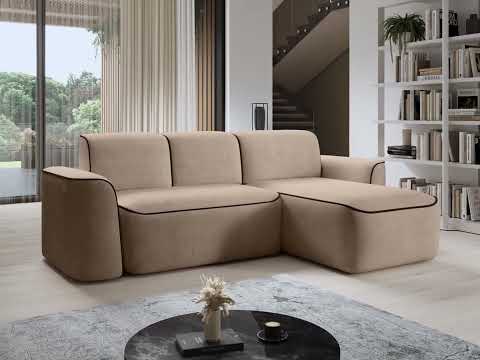 Canapé d'angle relax électrique en tissu DUMAS - Innovation bien-être