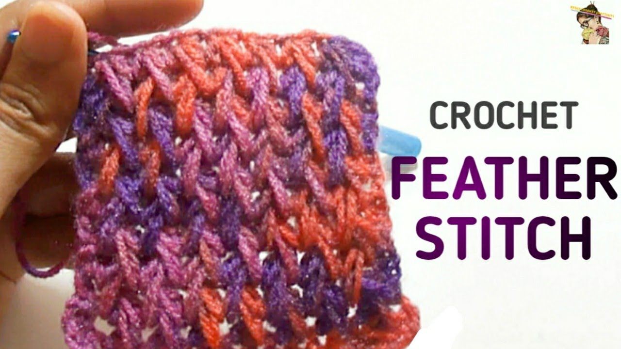 Crochet Feather Stitch Tutorial #crochettutorial #31 #DIY #crochetpatterns