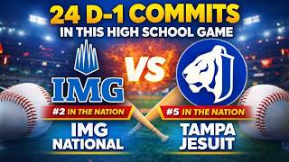 24 D1 Commits is CRAZY IMG Academy vs Tampa Jesuit #baseball