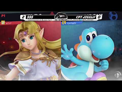 Quarantainment 20 Losers Top 8 - $$$ (Zelda) Vs. Cpt Jiggly (Yoshi, Dark Pit) Smash Ultimate - SSBU