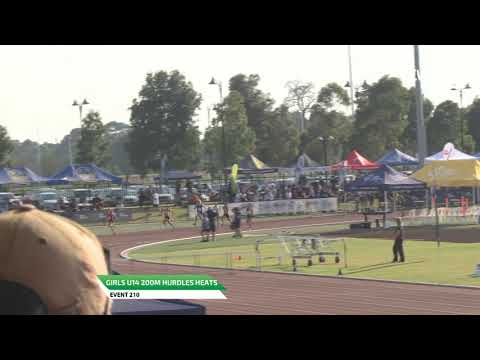 Girls U14 200m Hurdles Heat 2 - 2019 State Track and Field Championships // LAVicTV