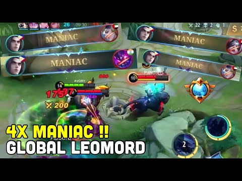 4x MANIAC! TOP GLOBAL LEOMORD! ENEMY DESTROYED! - Avory | MLBB