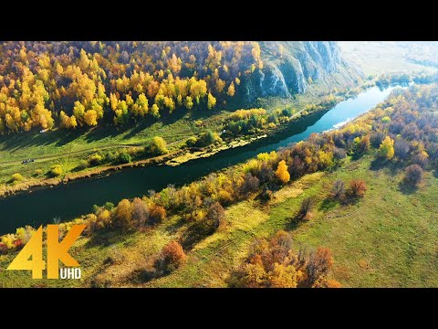 4K Best Footage of Fall Foliage - Amazing Autumn Scenes - Dynamic 1 HOUR Film with Music - Part #1