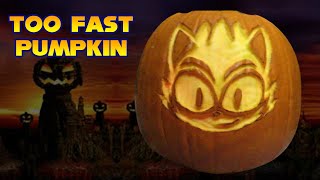 Pumpkin Carving my Sonic OC (Too Fast Pumpkin)
