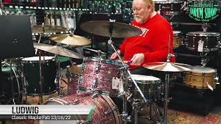 Video thumbnail for Ludwig Classic Maple Fab 13/16/22 Vintage Pink Oyster Drum Set by West Coast Drum Shop