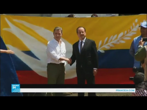 هولاند في كولومبيا للتعبير عن "دعم" فرنسا لاتفاق السلام