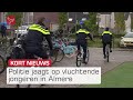 Jongeren op de vlucht voor de politie in Almere | Omroep Flevoland