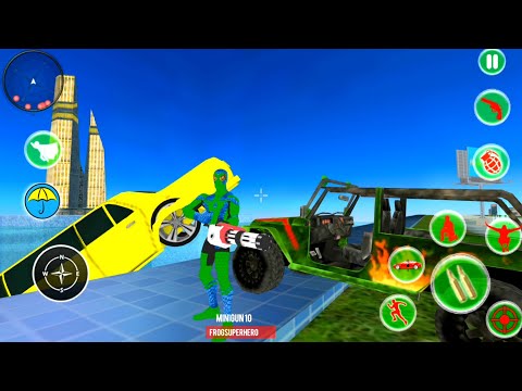 Spider Frog Rope Superhero #2 - Flying Spider Rope Hero Crime City | Android GamePlay