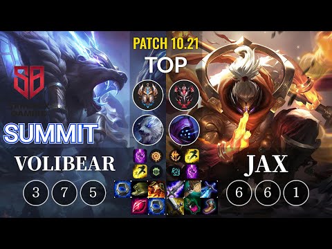 SB Summit Volibear vs Jax Top - KR Patch 10.21