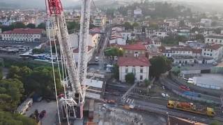 Ponte al Pino, la grande gru e il nuovo impalcato: ecco com'è