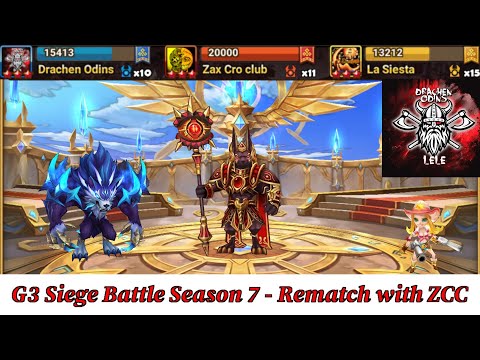 G3 Siege Battle Eu - Drachen Odins vs Zax Cro Club vs La Siesta - Summoners War