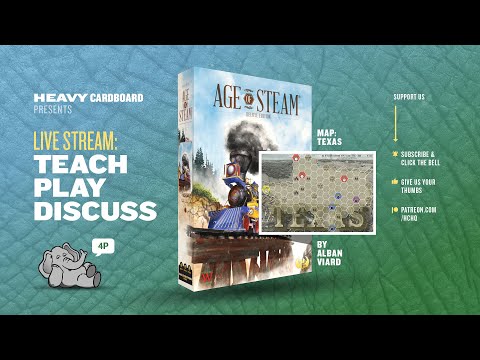 Age of Steam: Texas 4p Teaching, Play-through, & Round table by Heavy Cardboard