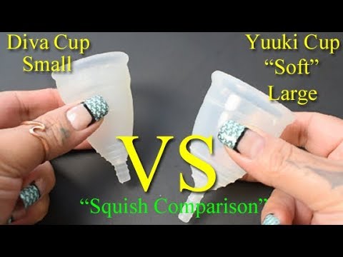 Diva Cup SM vs Yuuki Cup Soft LG "Squish" - Menstrual Cups