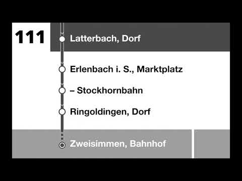 STI/BLS Ansagen - BE 111 - Wimmis – Oey-Diemtigen – Erlenbach – Oberwil – Boltigen – Zweisimmen