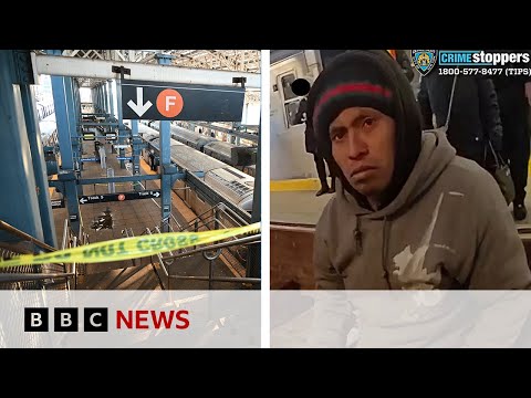 Video | Man arrested over death of woman set on fire on New York subway | BBC News