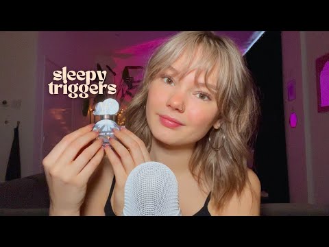ASMR triggers to help you sleep! (long nail tapping, crinkles and more)
