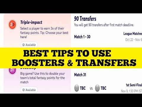 DREAM 11 ICC MEN'S T20 WORLD CUP SEASON LONG 2022 | BEST TIPS TO USE BOOSTERS & MAKE TRANSFERS