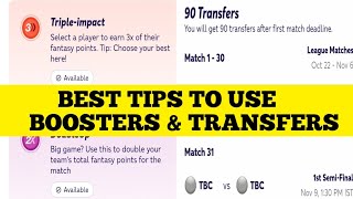DREAM 11 ICC MEN'S T20 WORLD CUP SEASON LONG 2022 | BEST TIPS TO USE BOOSTERS & MAKE TRANSFERS