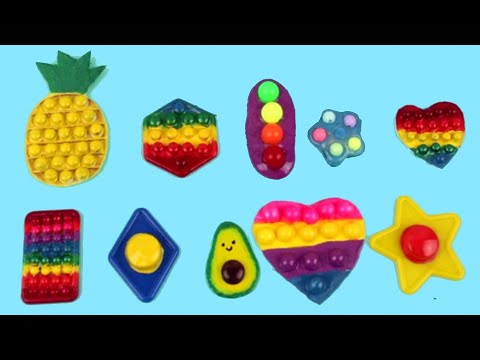 12 Easy DIY Miniature Fidget Toys for your dolls: Popit, Avocado, Pineapple, Heart and more