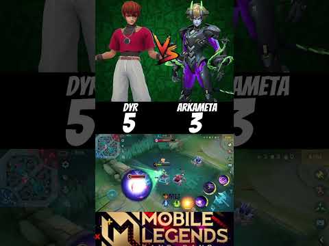 Dyr vs Arkameta🔥 (1v1) Two global dyrroth who will be win🔥 #dyr #dyrroth #mlbb #shorts